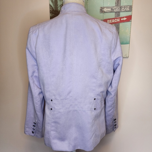 Tanjay EUC faux suede light purple jacket blazer - Picture 6 of 10